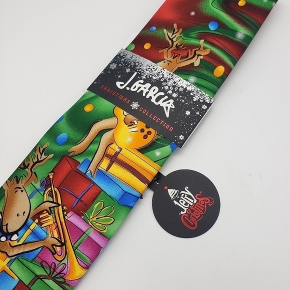 NWT Jerry Garcia Reindeer Holiday Jam Collector's Edition Christmas Tie - Picture 4 of 10